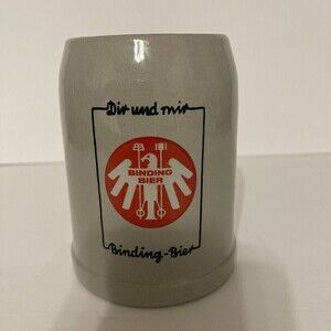 Vintage German Binding Bier Pottery Beer Mug Germany 0,5 l Made in Germany